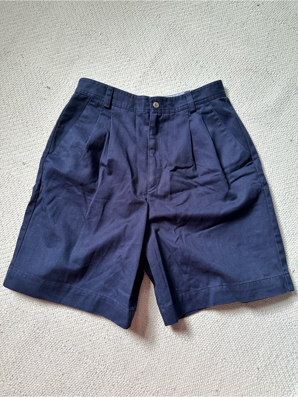 Women’s Liz Claiborne lizsport high waisted pleated navy trouser short